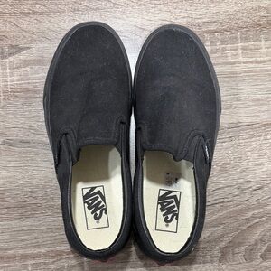 Vans Classic Black Canvas Slip-Ons